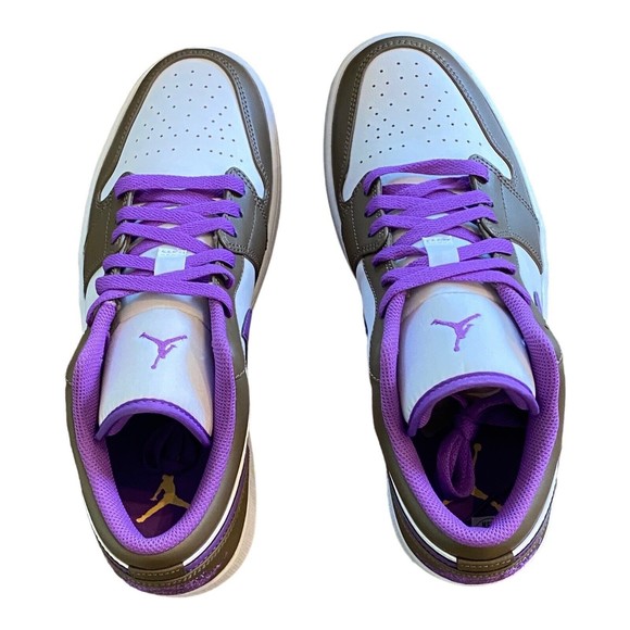 [553558-215] Mens Air Jordan RETRO 1 LOW 'Palomino/Wild Berry/White SZ 10 - Picture 4 of 4